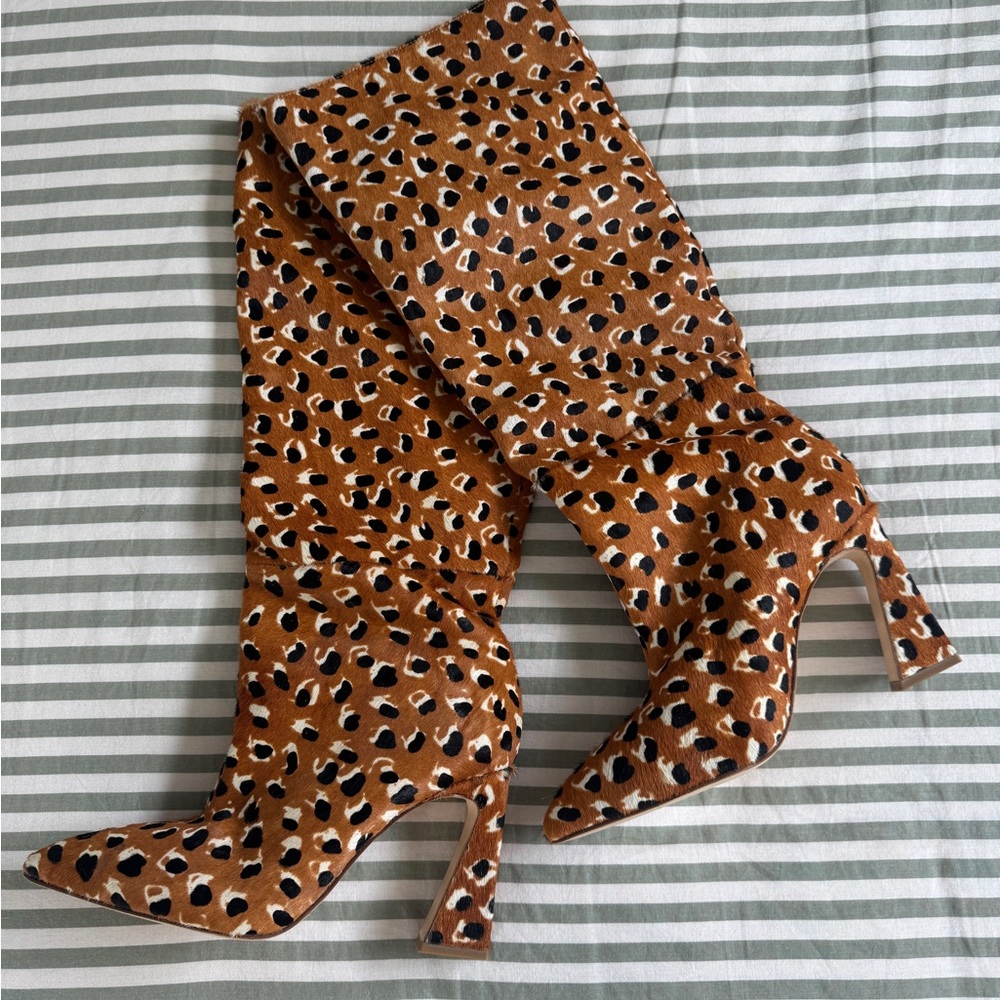 LPA Leopard Print Heeled Boots